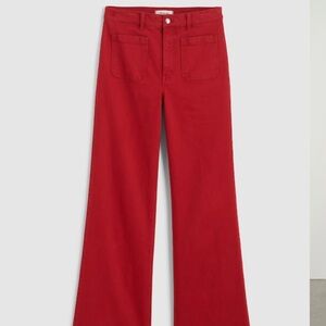 Madewell Emmy Red Wide Leg Women's Jeans